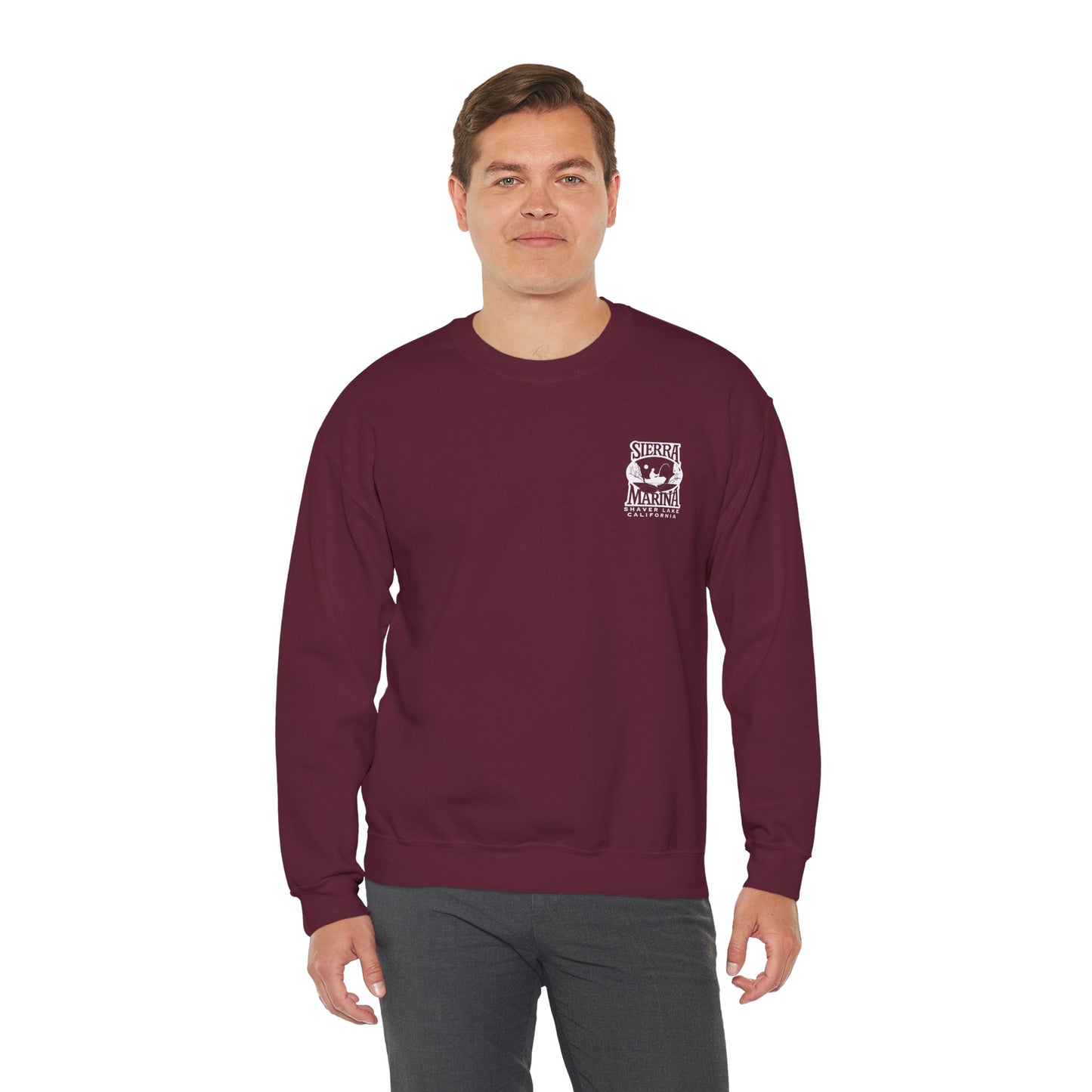 SMI Men's Crewneck Sweatshirt White & Color Logo