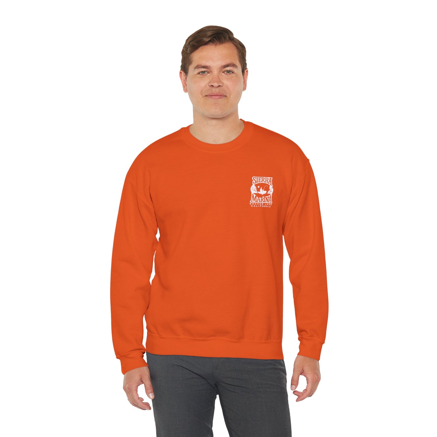 SMI Men's Crewneck Sweatshirt White & Color Logo