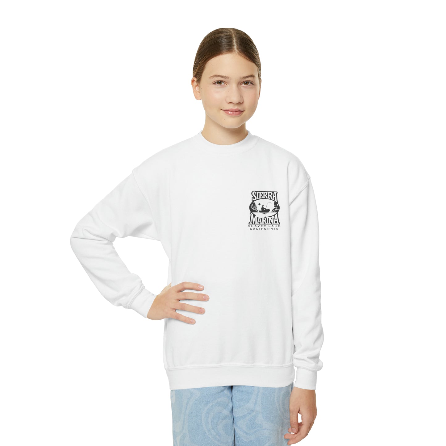 SMI Youth Crewneck Sweatshirt Black & White Logo