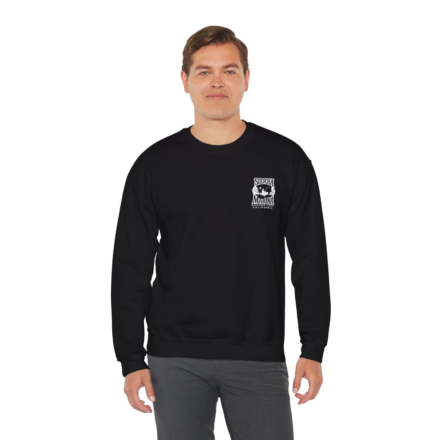 SMI Men's Crewneck Sweatshirt White & Color Logo