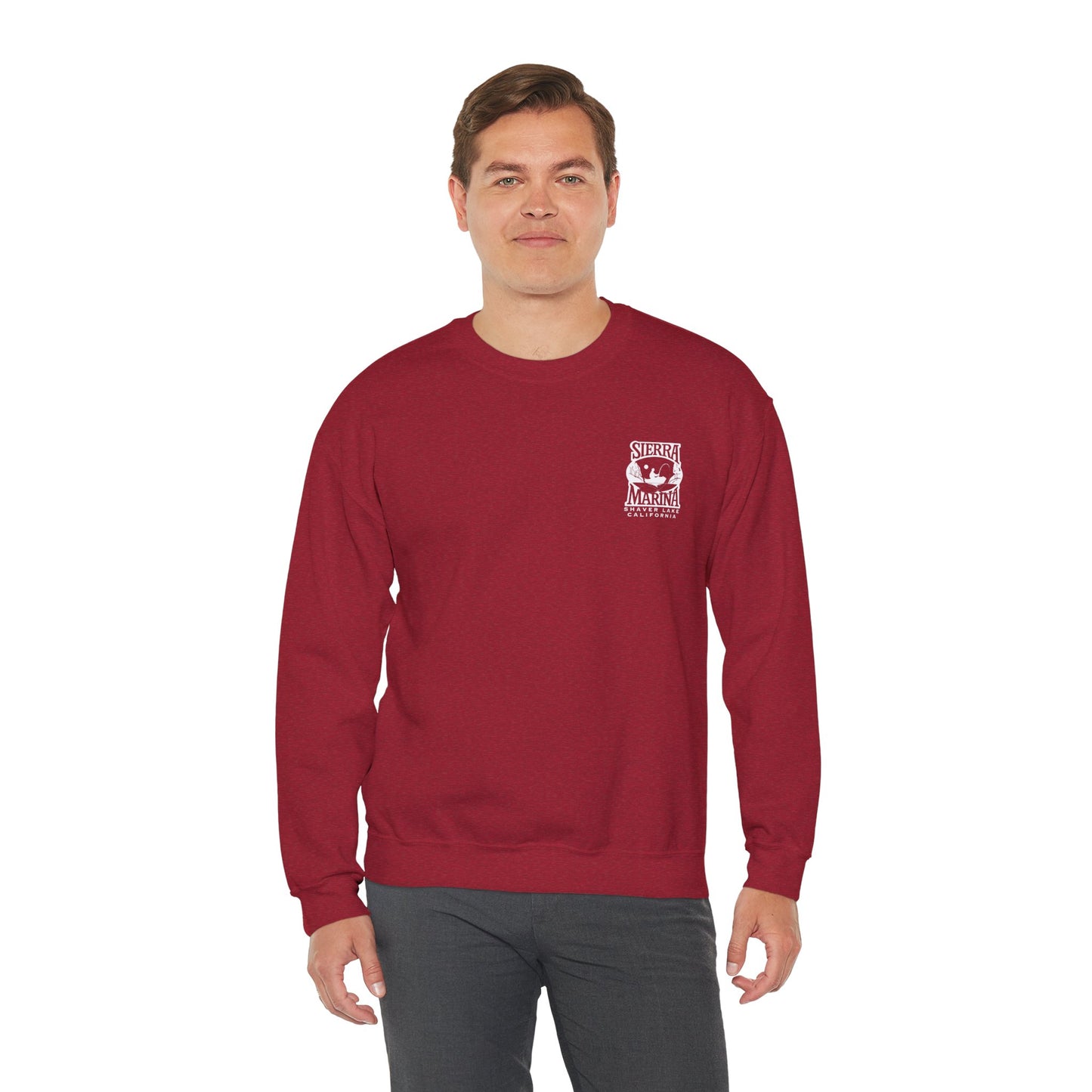 SMI Men's Crewneck Sweatshirt White & Color Logo