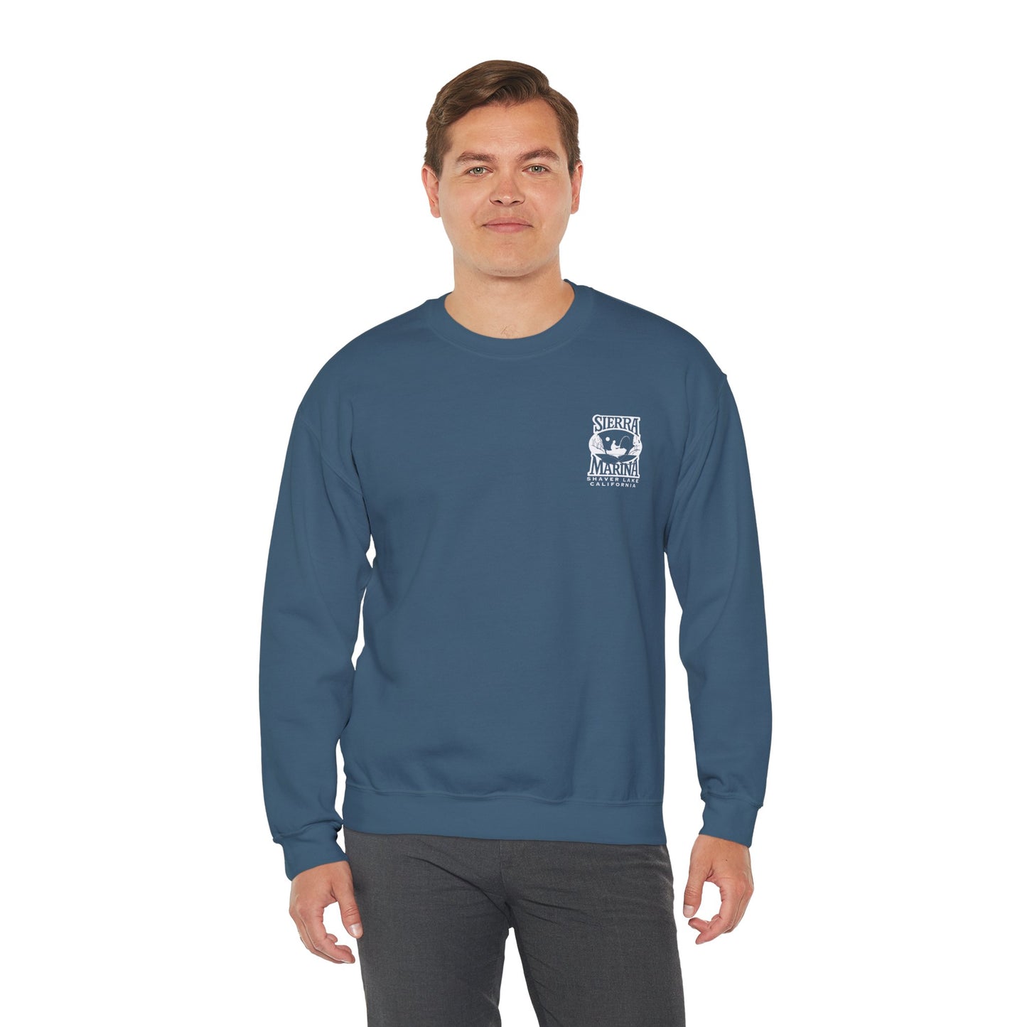 SMI Men's Crewneck Sweatshirt White & Color Logo